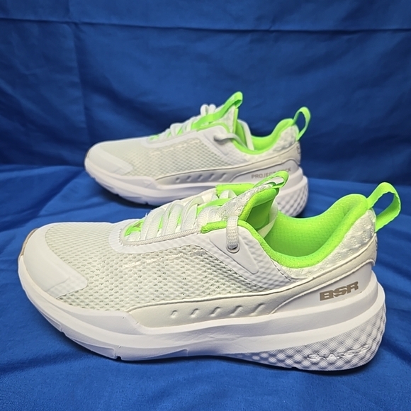 Under Armour Women's Size US 5 Project Rock BSR5 White Green Lace Up Sneakers - Picture 7 of 12